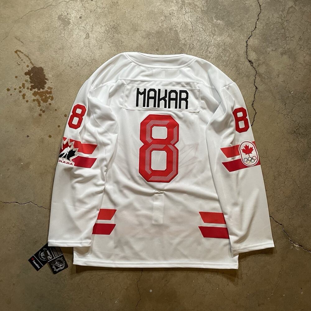 Cale Makar Team Canada 2026 Olympic White Jersey Mens Size M NEW